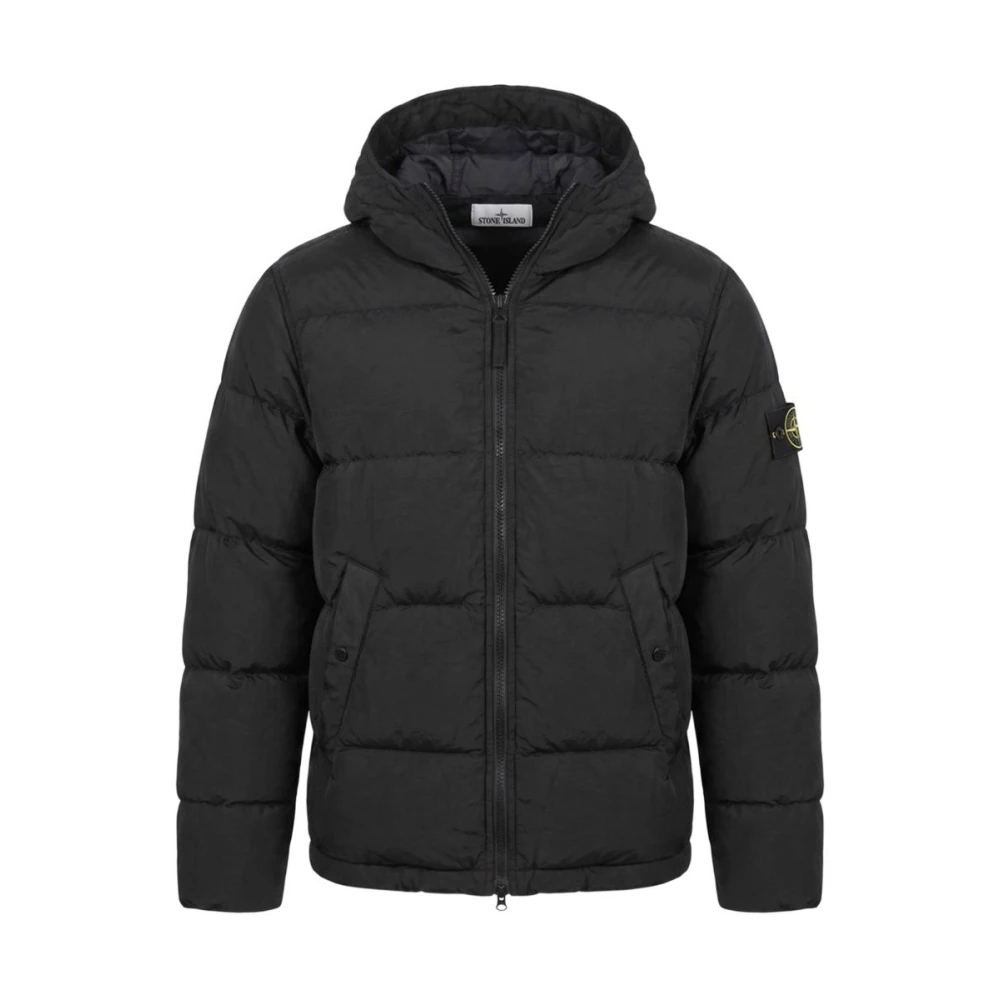 Stone Island - Gesteppte Nylon-Daunenjacke - Jackets - Herren - Schwarzk - L