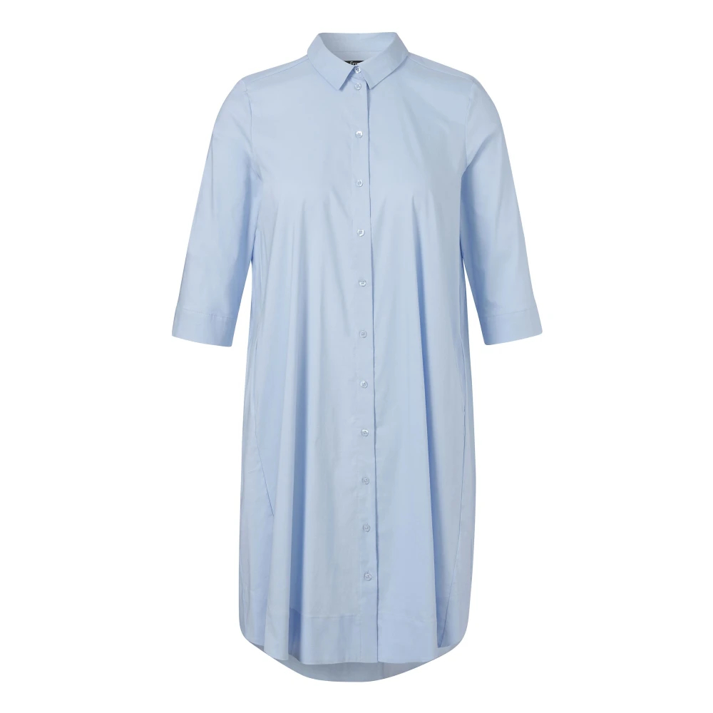 Frapp Damen Blau - Hemdblusenkleid - Dresses - 3XL