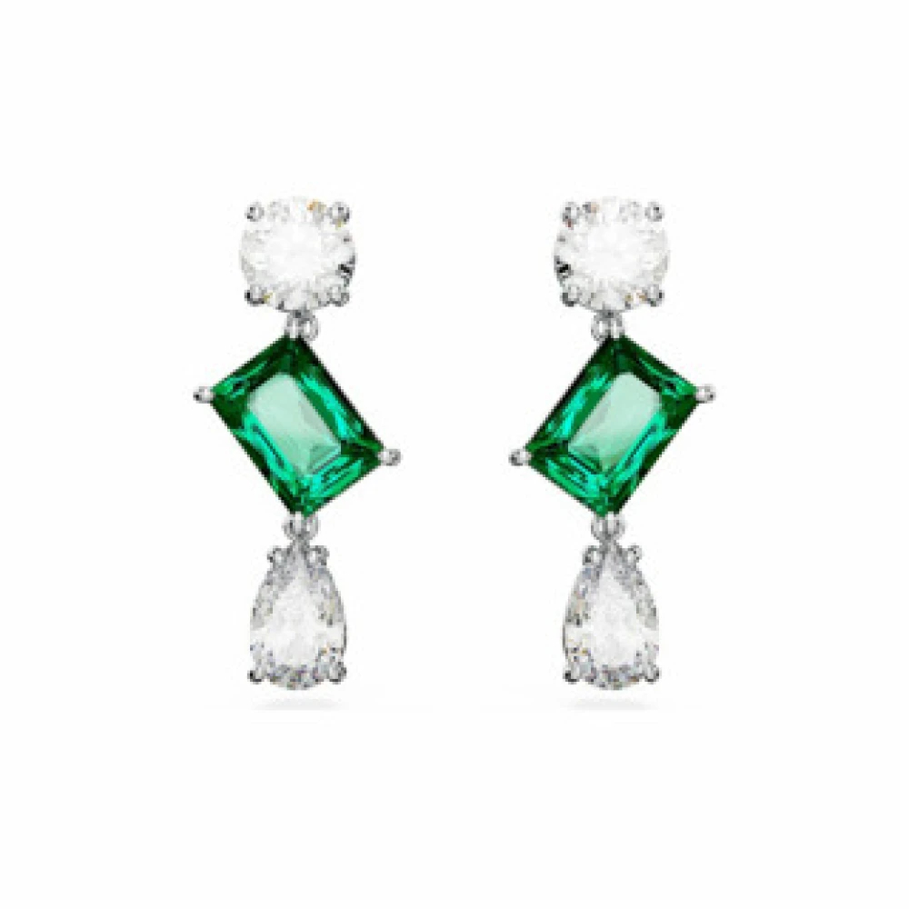 Swarovski Mesmera Drop-Ohrhänger, Verschiedene Schliffe, Rhodiniert Grün - Bild 4