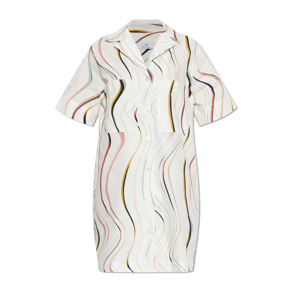 Ps By Paul Smith Damen Weiß - Hemdblusenkleid - Dresses - M
