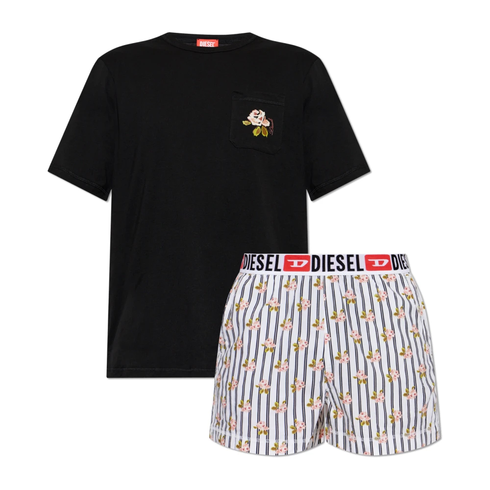 Diesel Herren Schwarz - Kit-Jack-D-Core Zweiteiliges Pyjama-Set - Nightwear & Lounge - K - S