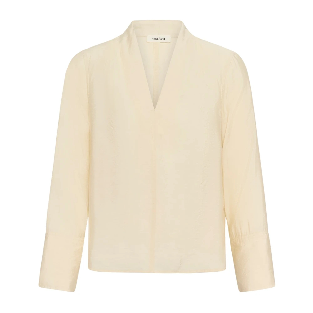 Soaked In Luxury Damen Blanc V-Ausschnitt Bluse Leodora - Bild 4