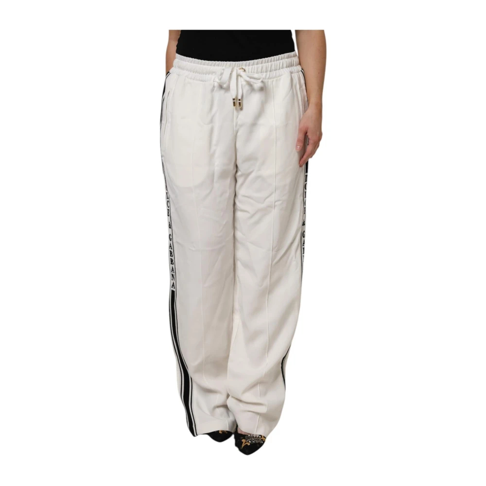 Dolce & Gabbana Damen Weiß - E Jogger Sweatpants Mit Kordelzug - Trousers - 2XL