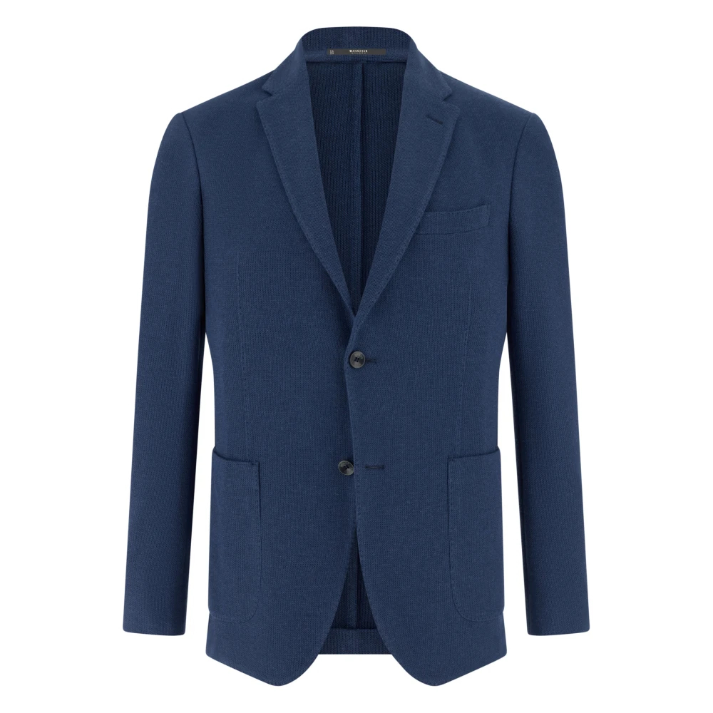Boggi Milano Herren Blau - Bari B Jersey Micro Textured Jacket - Jackets - M