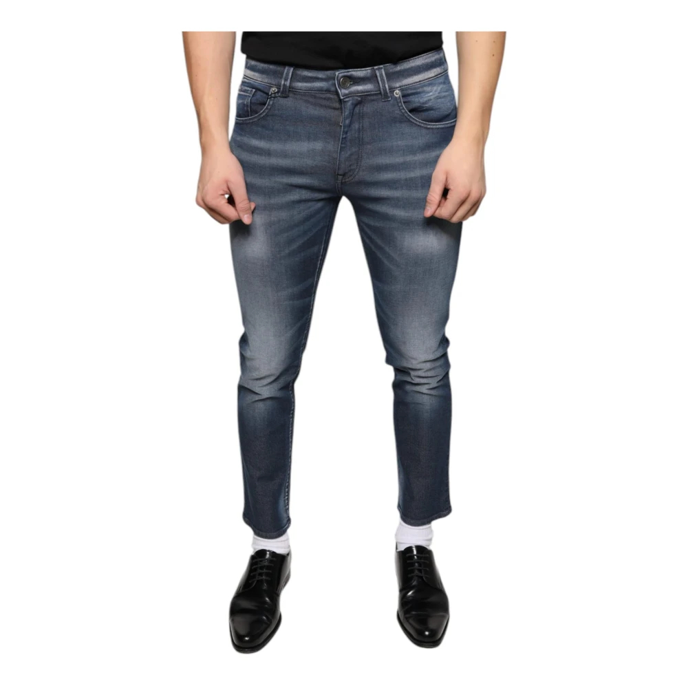 Dolce & Gabbana Herren Blau - Dunkelblaue Skinny Denim Jeans Mit Logo - Jeans - Xs