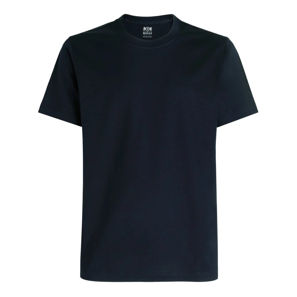 Boggi Milano Herren Blau - Pima Baumwoll-Jersey T-Shirt - Tops - S