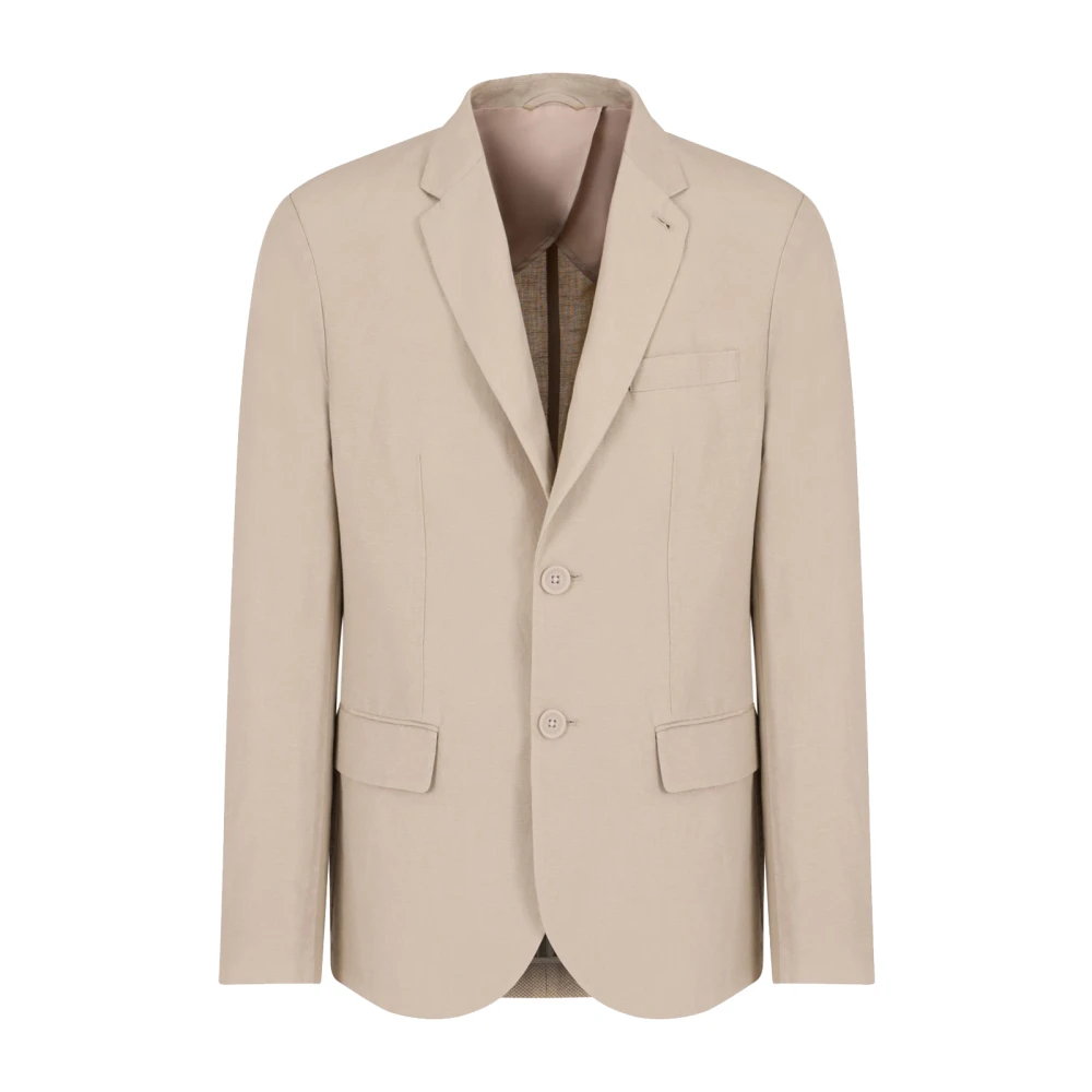 Armani Exchange Herren Beige - Einreihige Jacke Mit Zwei Knöpfen - Jackets - 2XS