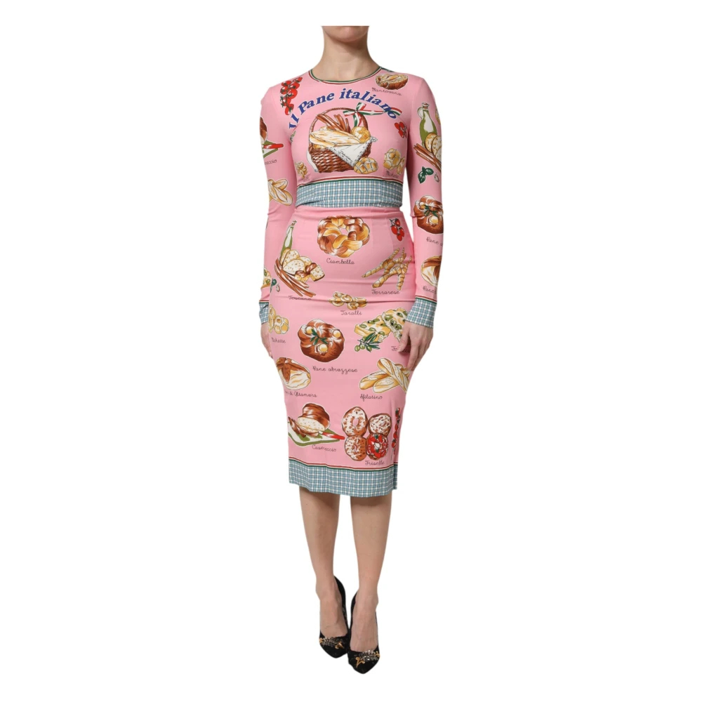 Italienisches Brot Print Midi-Kleid Eu Größe 38 / Uk Größe 10 - Bild 3