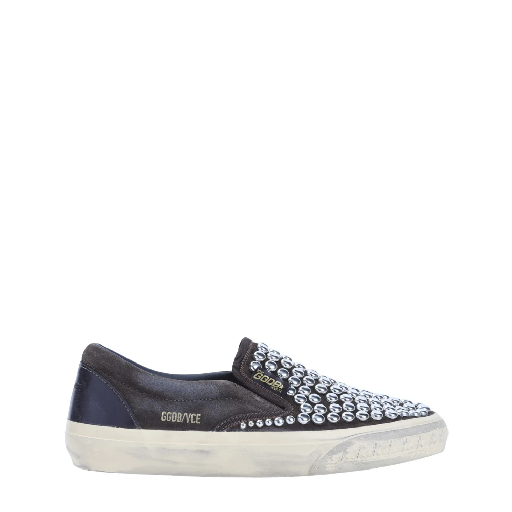 Golden Goose Damen Braun - Vce Mit Nieten Slip On - Shoes - 39 Eu