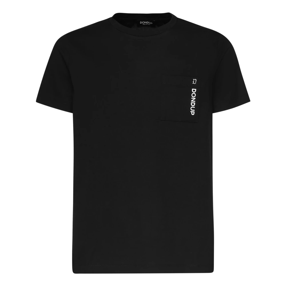 Dondup Herren Schwarz - Es Baumwoll-Jersey Rundhals-T-Shirt - Tops - K - M