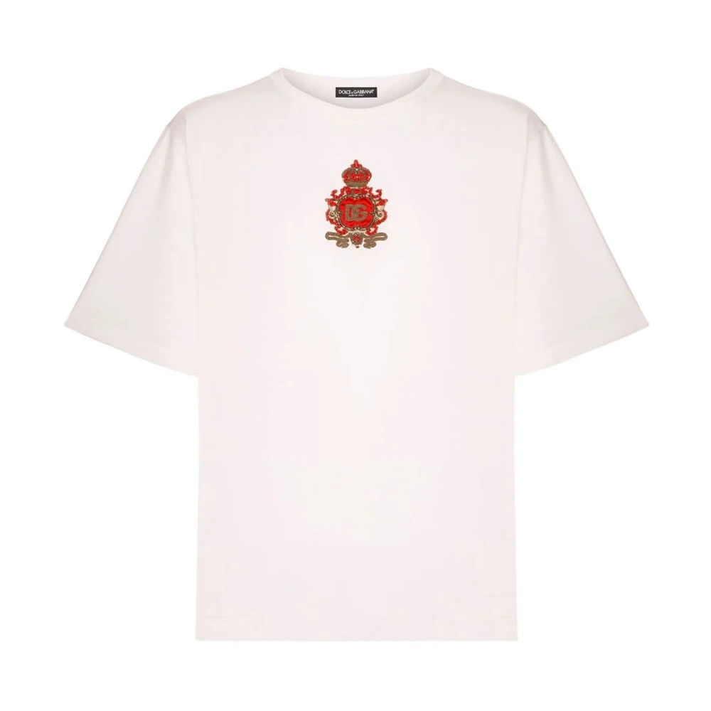 Dolce & Gabbana Herren Rosa - Casual Baumwoll T-Shirt In Schwarz - Tops - M
