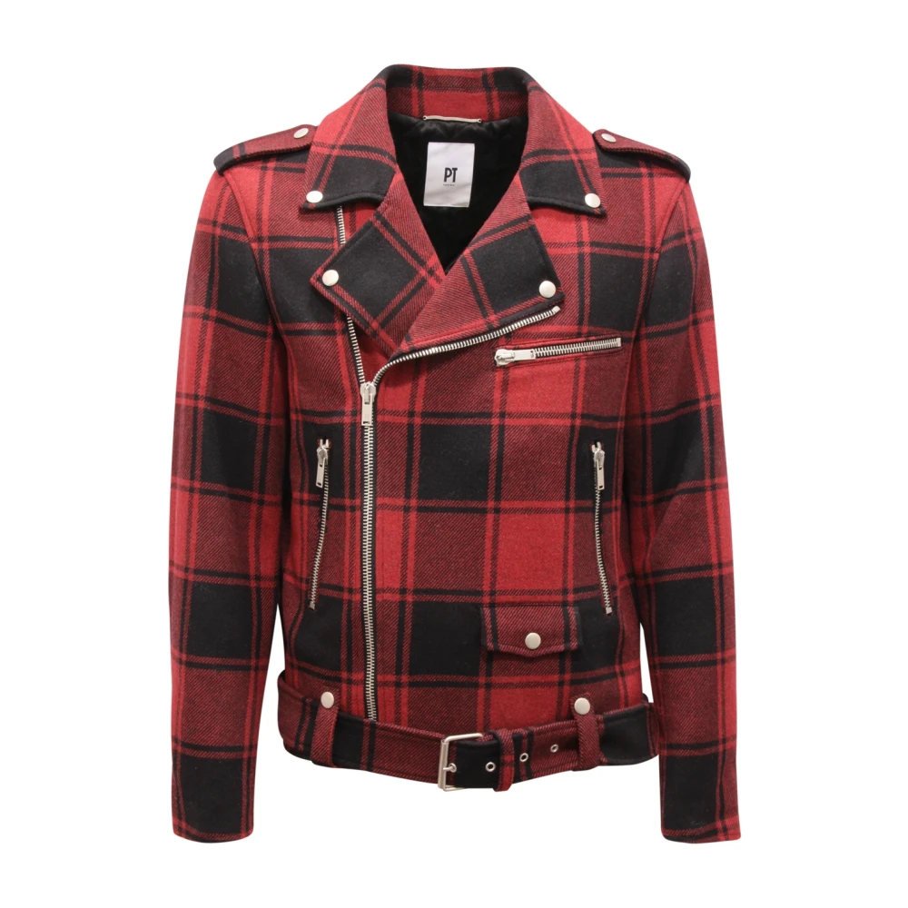 Pt01 Herren Rot - Wolljacke Aus Turin- Made In Italy - Jackets - L
