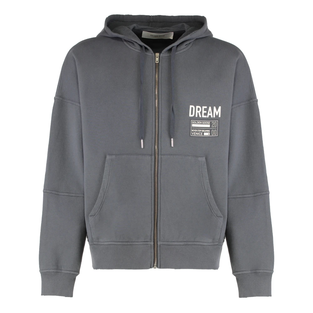Golden Goose Herren Grau - Full-Zip-Hoodie Aus Baumwolle - Sweatshirts & Hoodies - M