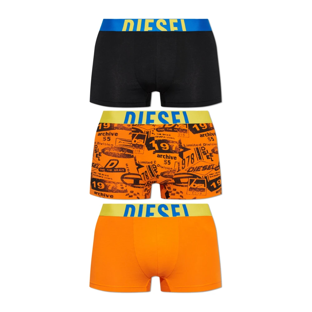 Diesel Herren Multicolor - Damien D Pop Dreierpack Boxer Briefs - Underwear - Mehrfarbig - 2XL