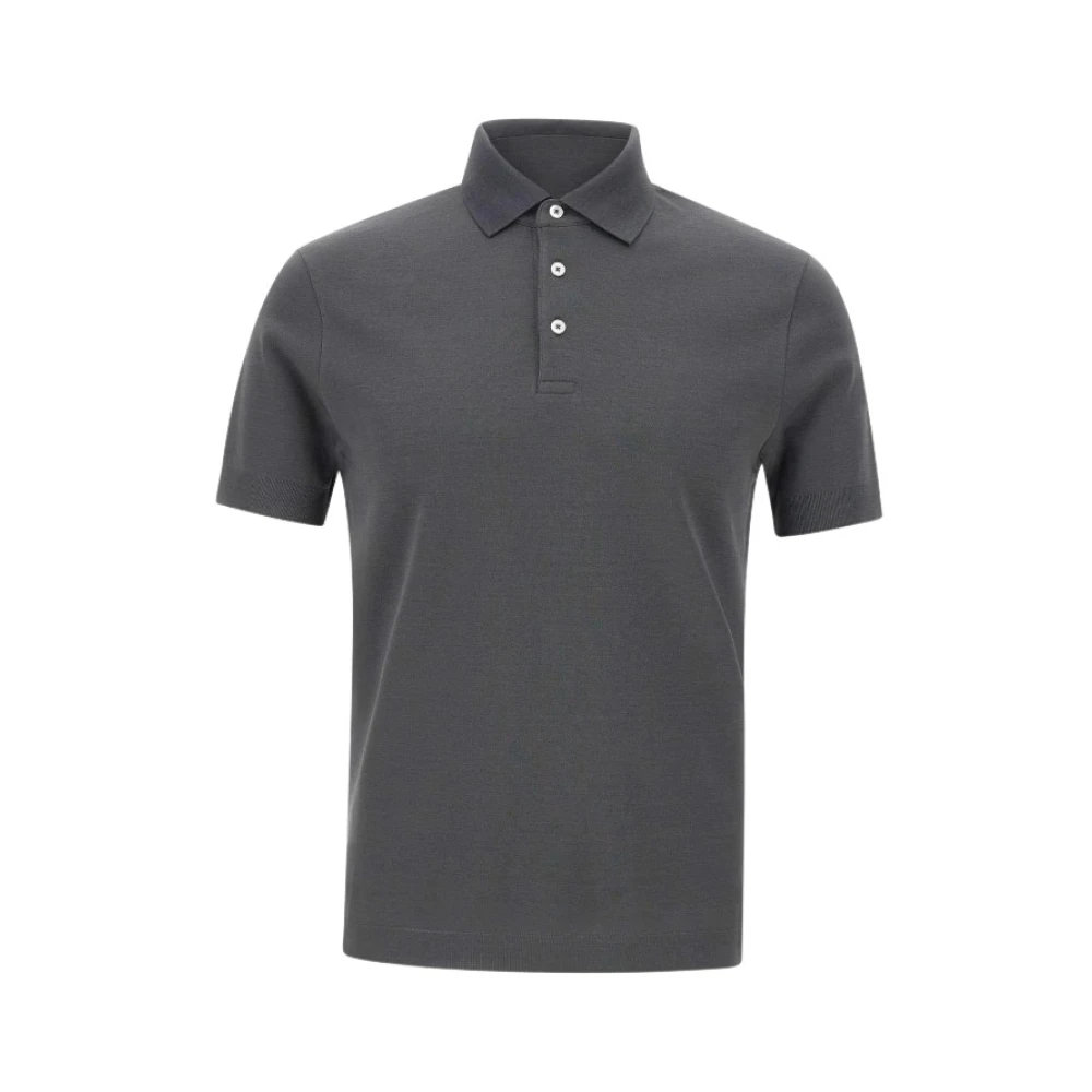 Herno Herren Grau - Jersey-Piqué-Polohemd Mit Effekt - Tops - S