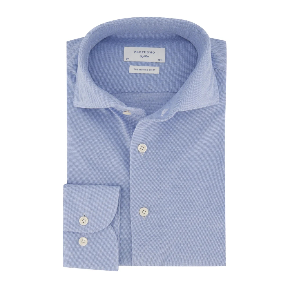 Hemden Profuomo Herren Blau Slim Fit Hemd Einfarbig - Bild 6