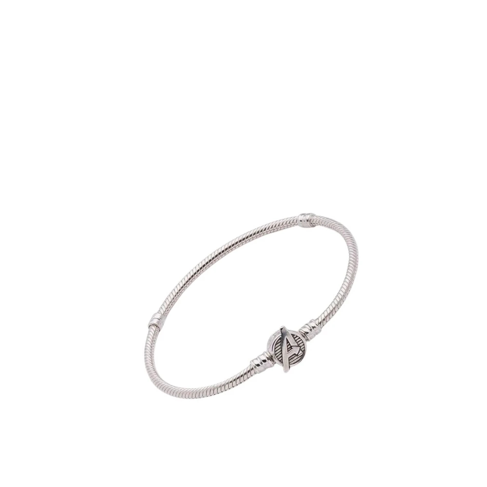 Pandora Moments Marvel The Avengers Logo-Verschluss Schlangen-Gliederarmband, Sterling-Silber, 17 Cm - Bild 4