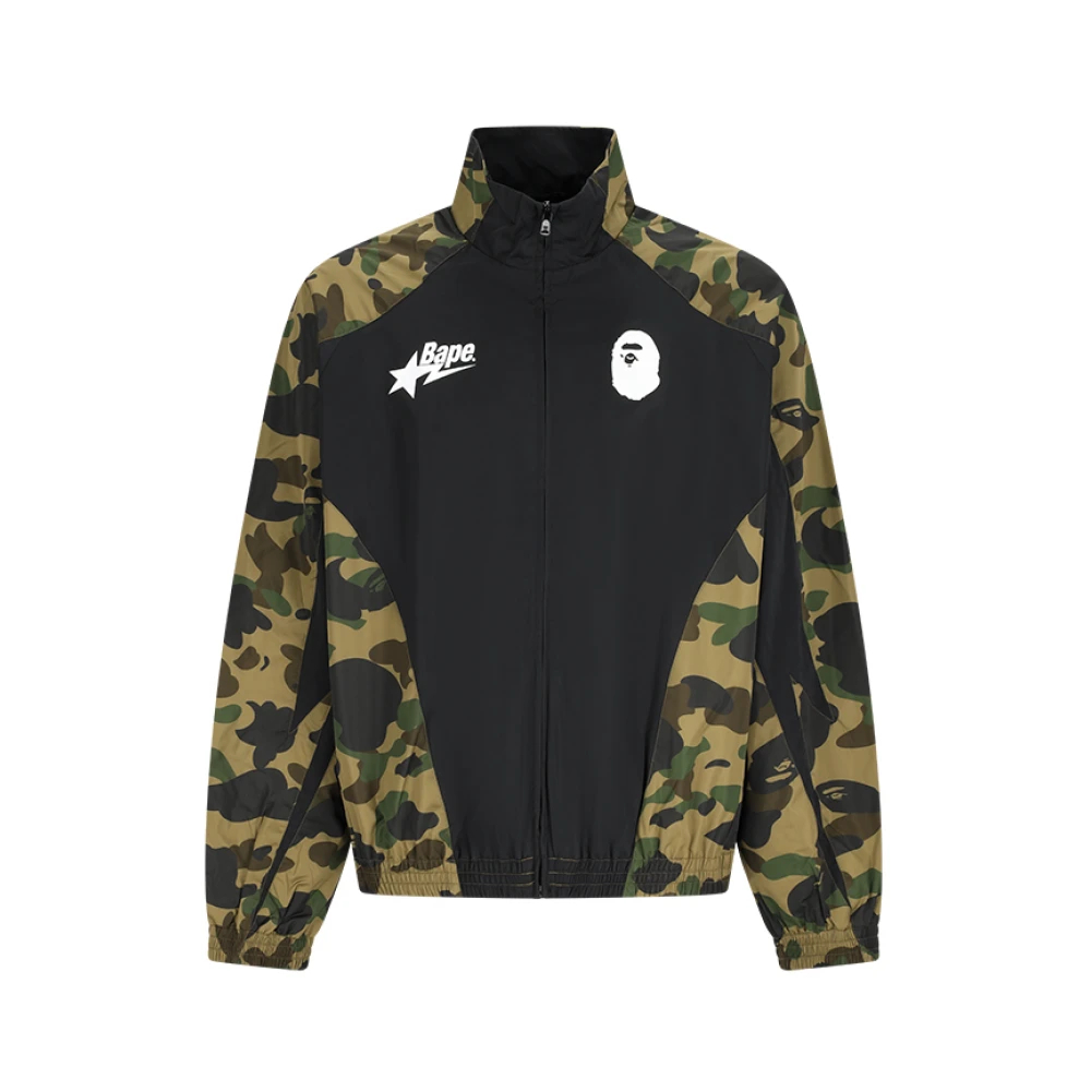 A Bathing Ape Herren Black|Green 1St Camo Stand Collar Track Jacket - Bild 3
