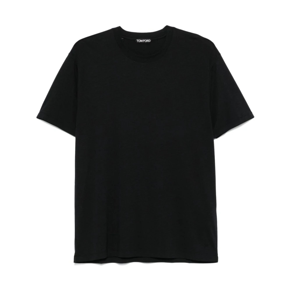 Tom Ford Herren Schwarz - Luxuriöses T-Shirt Für Stilvolle Freizeitkleidung - Tops - K -Xl