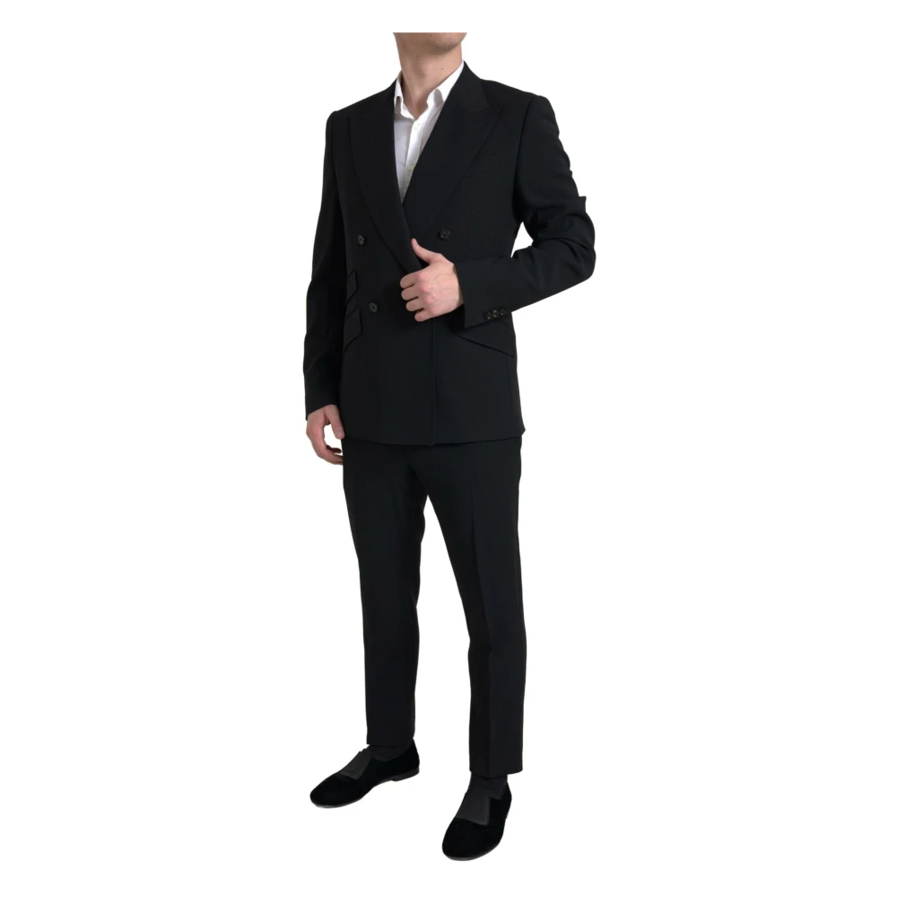 Dolce & Gabbana Herren Schwarz - Er Double Breasted Sicilia Suit - Suits - K - Xl