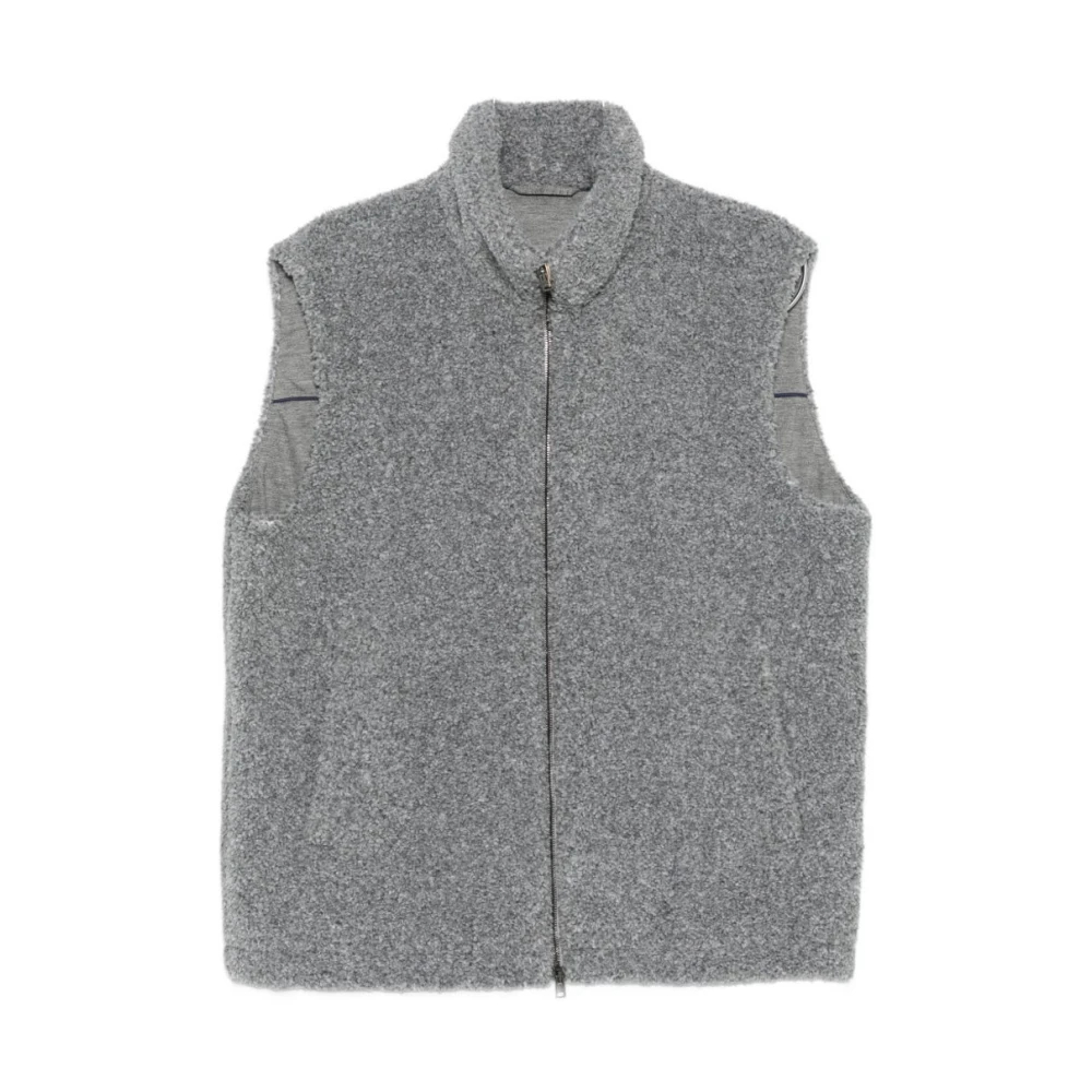 Herno - Weste Mit Stehkragen Und Durchgehendem Reißverschluss - Jackets - Herren - Grau - Xl