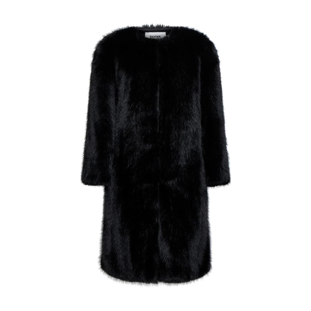 Silvian Heach Damen Schwarz - Faux Fur & Shearling Jackets - Jackets - K - S
