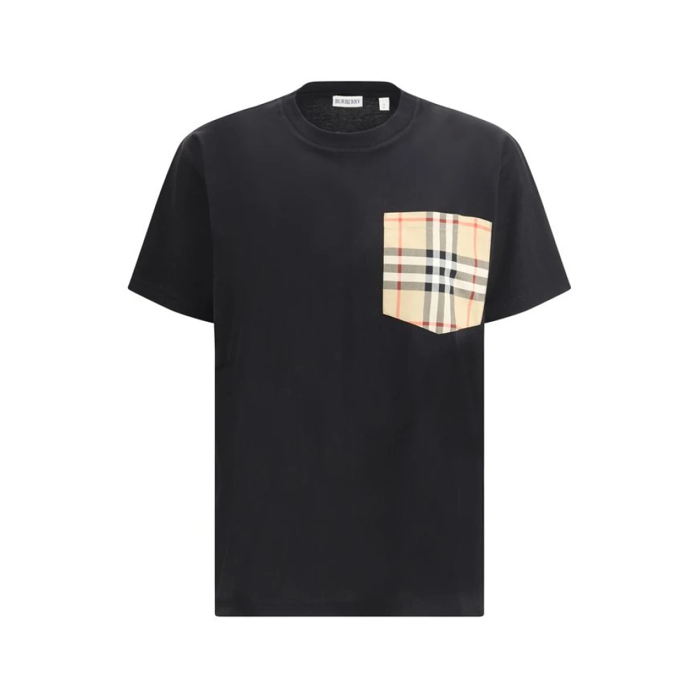 Burberry Damen Schwarz - Archiv Check Taschen T-Shirt - Tops - K - S