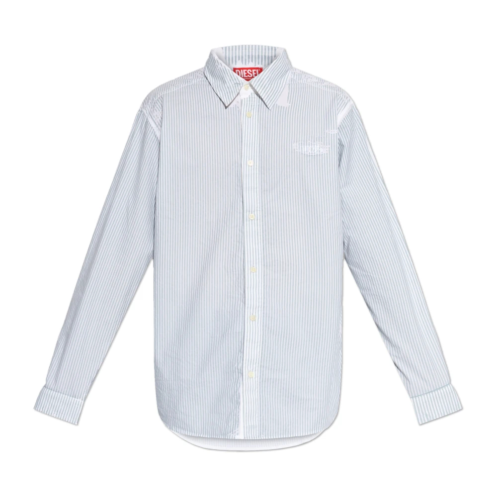 Diesel Herren Blau - S-Simply-Qmbz Hemd - Shirts - S