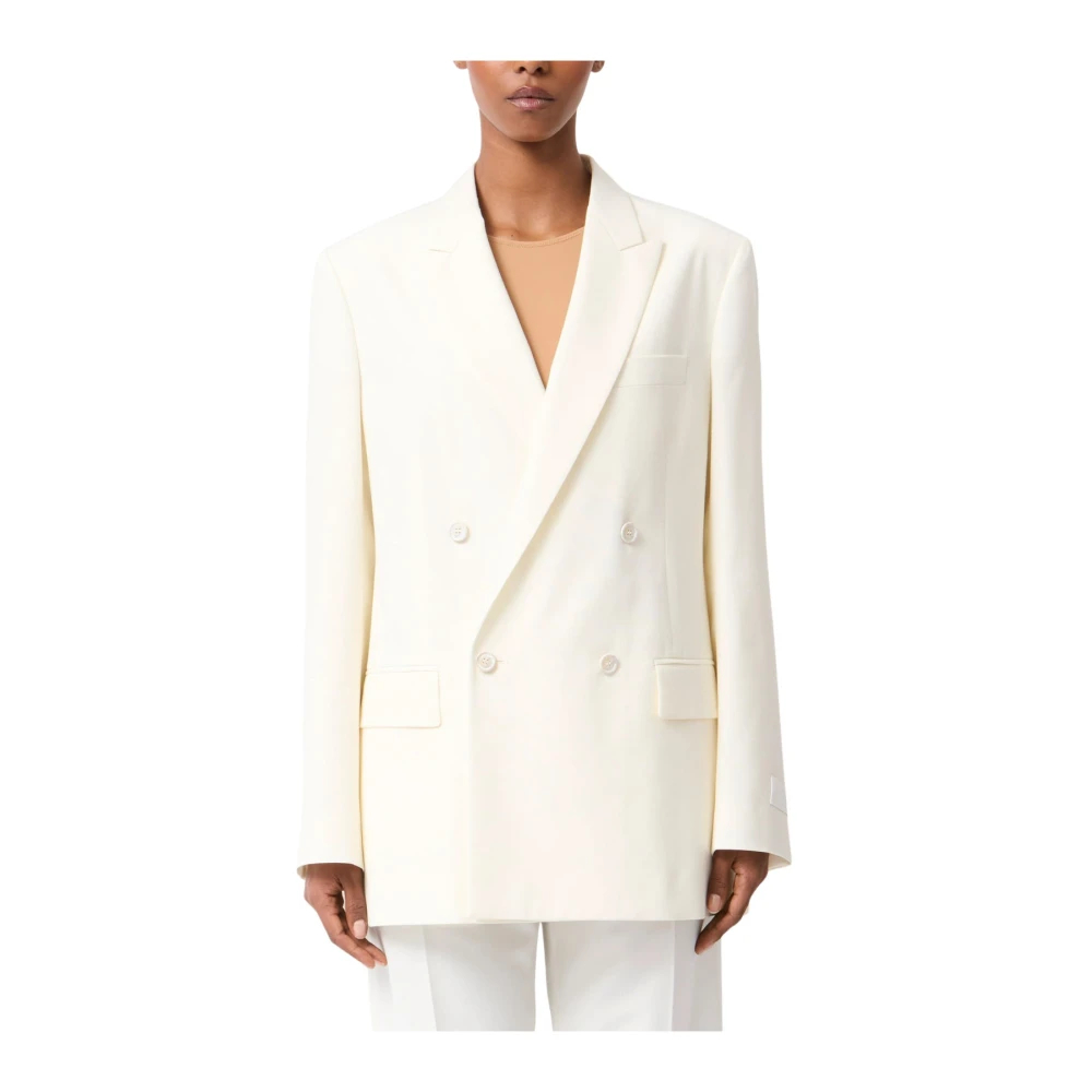 Mm6 Maison Margiela Damen Beige - Doppelreihige Jacke - Jackets - S