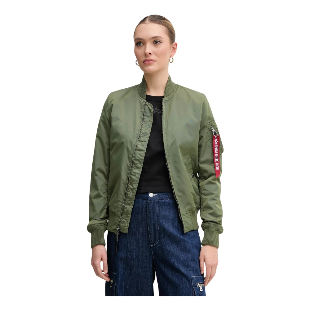 Alpha Industries Damen Grün Bomberjacke "Ma-1 Tt Light Slim W", Gr. Xs, (Sage, ), Shell: 100% Nylon. Lining: 100% Nylon, Jacken Bomberjacke - Bild 5