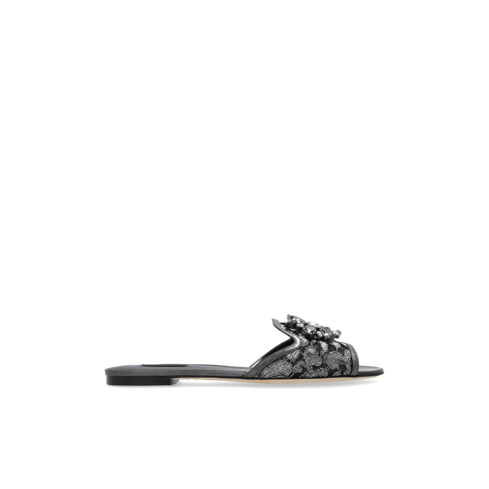 Dolce & Gabbana Damen Grau - Bianca Slides - Shoes - 38 1/2 Eu