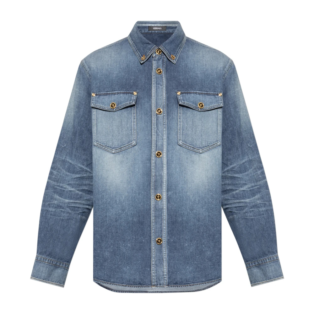 Versace Herren Blau - Denim Hemd - Shirts - S