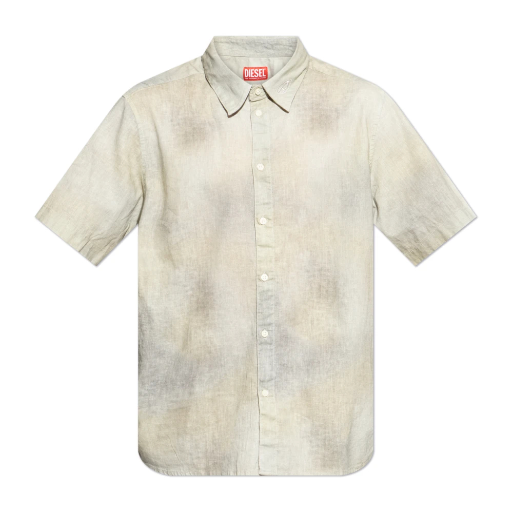 Diesel Herren Grau - Kurzärmeliges Hemd - Shirts - L