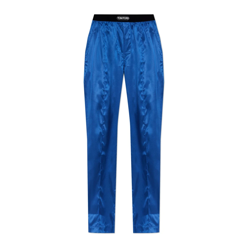 Tom Ford Herren Blau - Seiden-Pyjamahose - Nightwear & Lounge - M