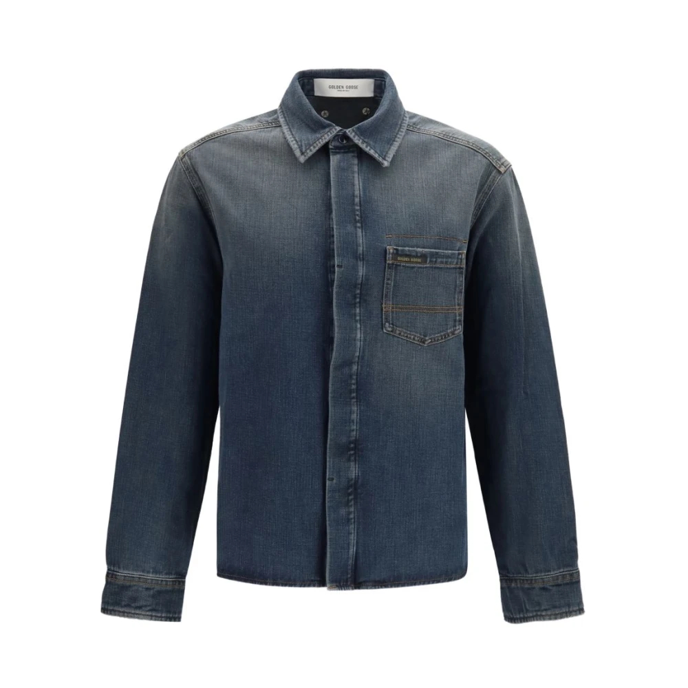 GOLDEN GOOSE | Blue lightweight cotton denim Roger Journey shirt | male | M - Bild 3