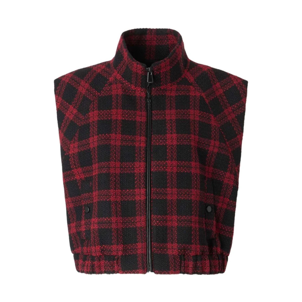 Pinko - Karierter Weste - Jackets - Damen - Rot - M - Bild 3