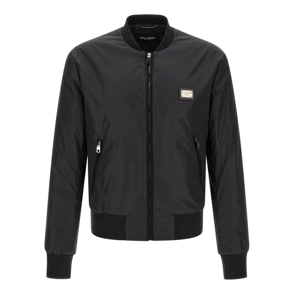 Dolce & Gabbana Herren Schwarz - Nylon Bomberjacke - Jackets - K - 2XL