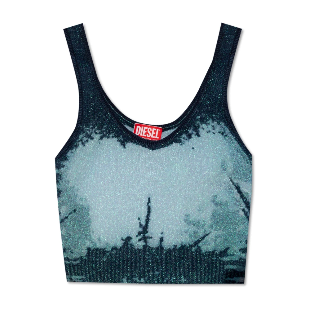 Diesel Damen Blau - Deidrina Cropped Top - Tops - Xs