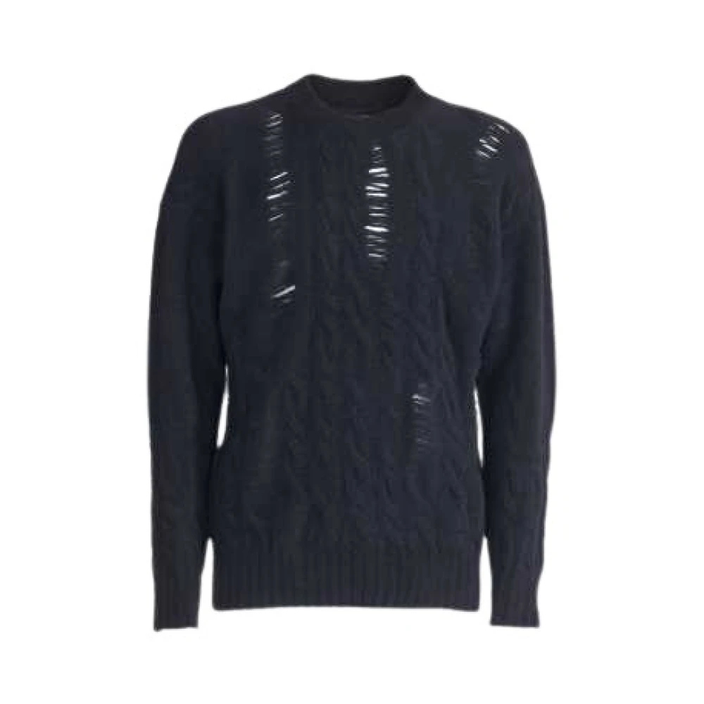 Isabel Benenato Herren Schwarz - Yack Rundhals-Pullover - Knitwear - K - Xl