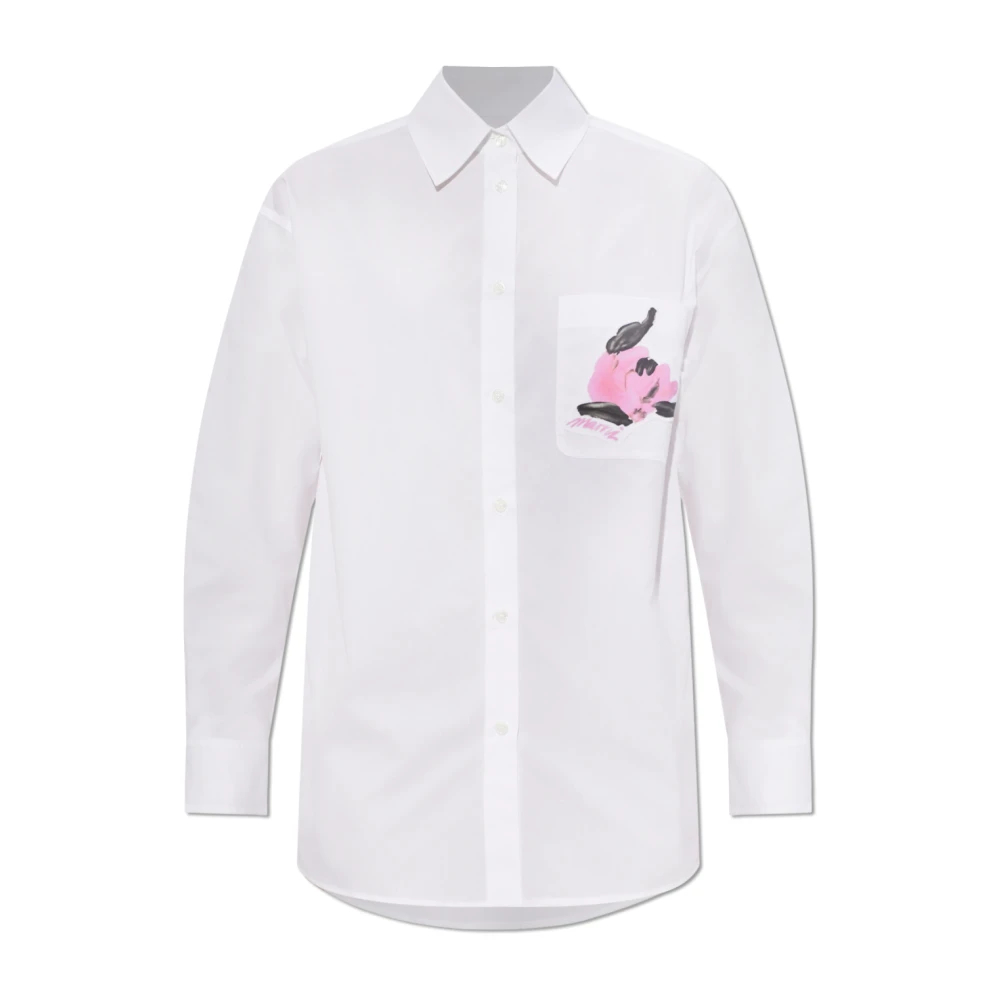 Marni Damen Weiß - Oversized Hemd Mit Tasche - Blouses & Shirts - M
