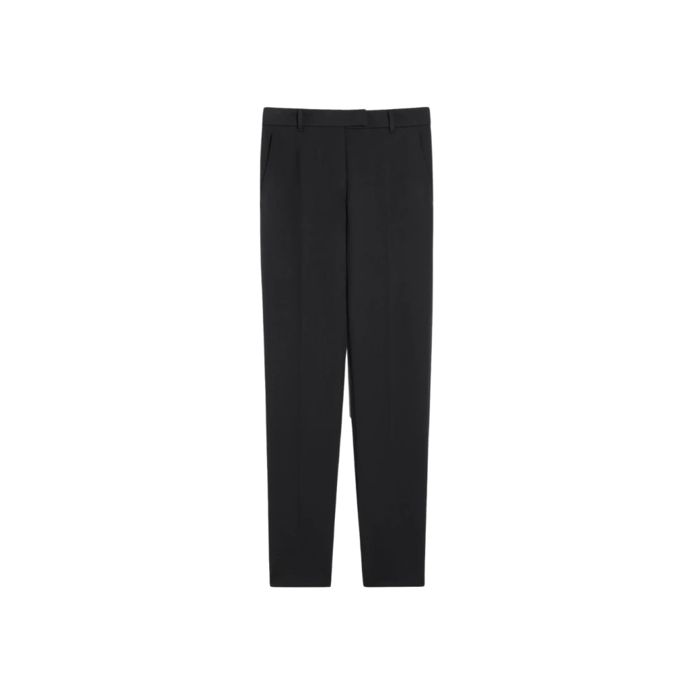 Max Mara Damen Schwarz - E Jerseyhose Slim Fit - Trousers - K - Xs