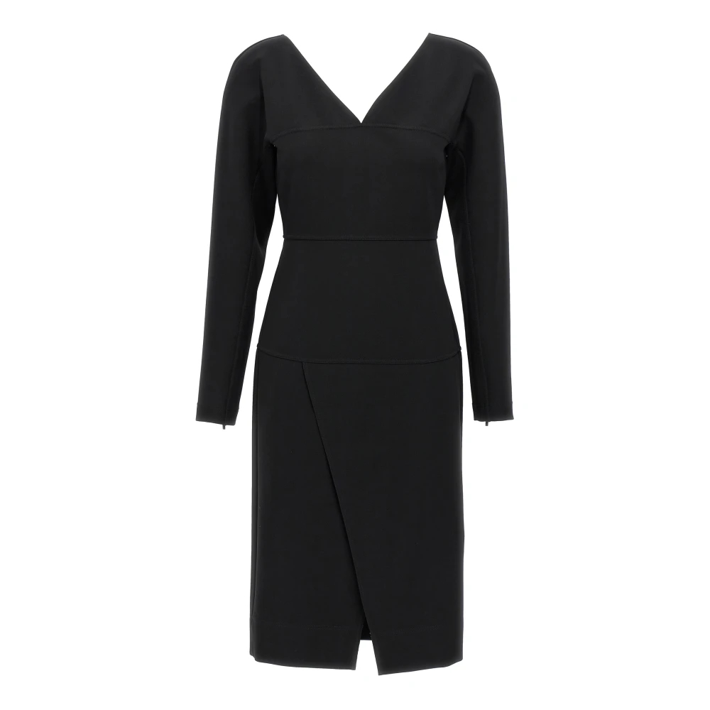Fendi Damen Schwarz - Techno Jersey Midikleid - Dresses - K - 2XS
