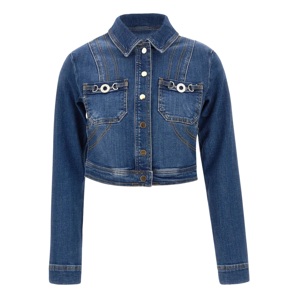 Liu Jo Damen Blau - Charm Cropped Jeansjacke - Jackets - S