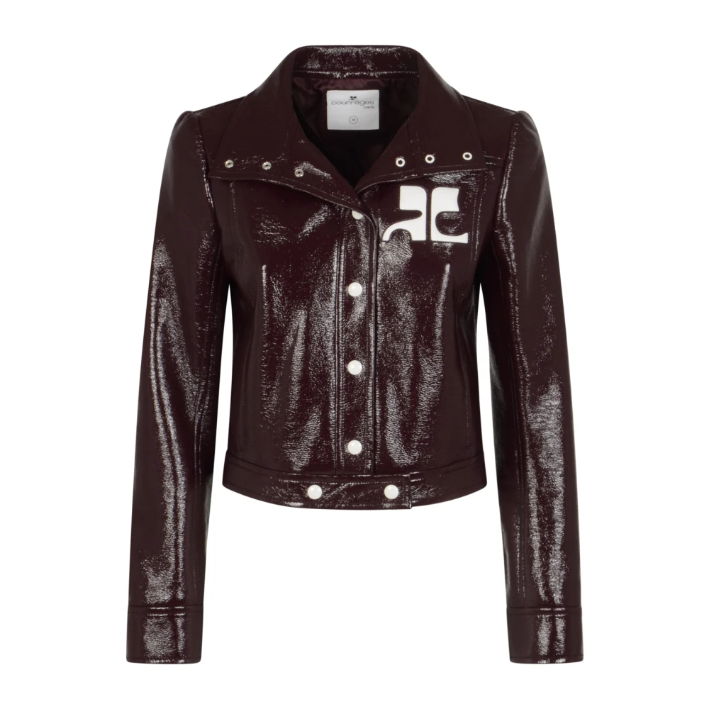 Courrèges Damen Violett - Reedition Vinyl Jacke - Jackets - Lila - S