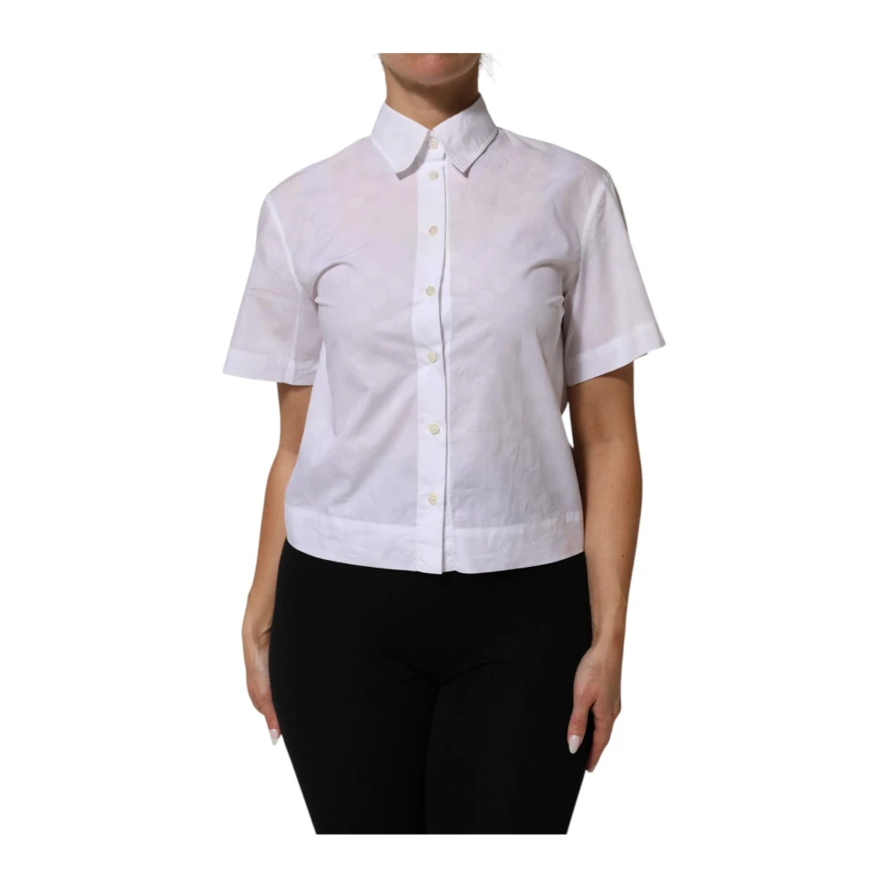 Dolce & Gabbana Damen Weiß - Es Poloshirt Mit Kragen - Blouses & Shirts - Xs