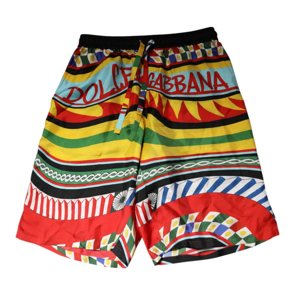 Dolce & Gabbana Herren Multicolor - Badeshorts Mit Kordelzug - Swimwear - Mehrfarbig - M