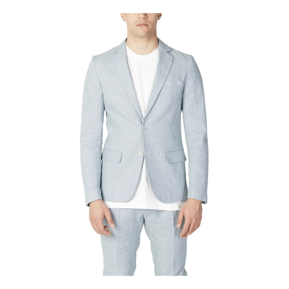 Antony Morato Herren Blau - Grüner Marl-Blazer Mit Reverskragen - Jackets - L