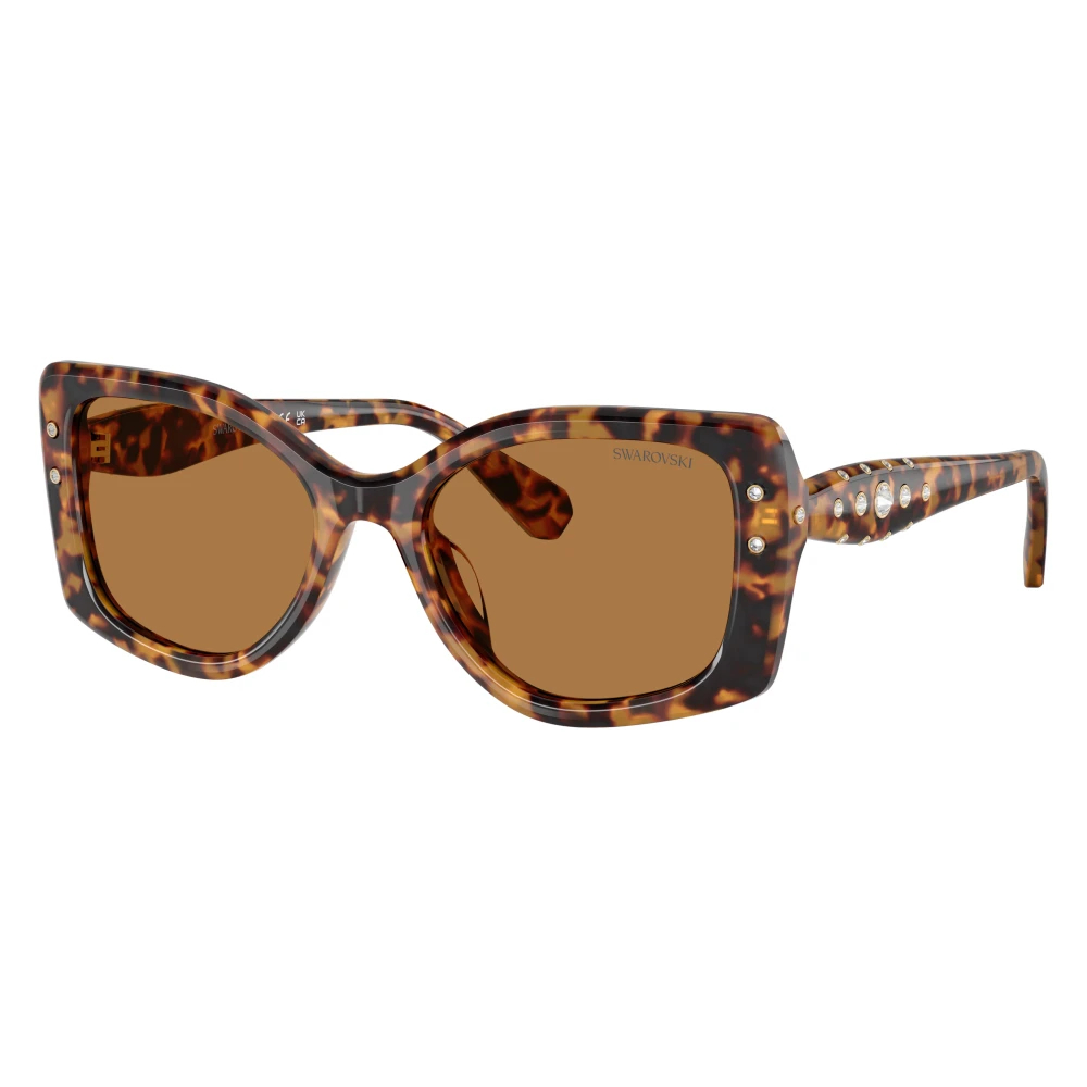 Swarovski Damen Bronze Sk6058u 104073 Sonnenbrillen Acetat Schildkröte Pillow Normal - Bild 4