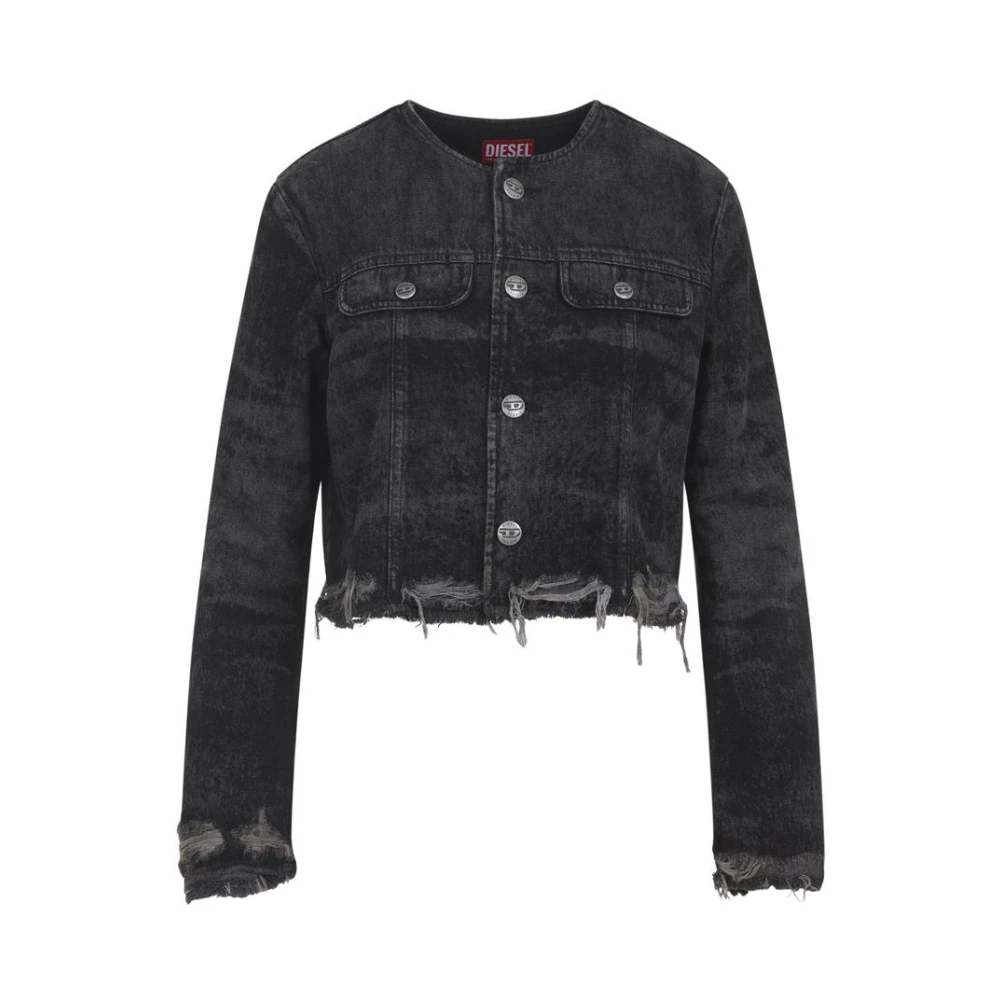 Diesel Damen Schwarz - Distressed Bomberjacke - Jackets - K - S
