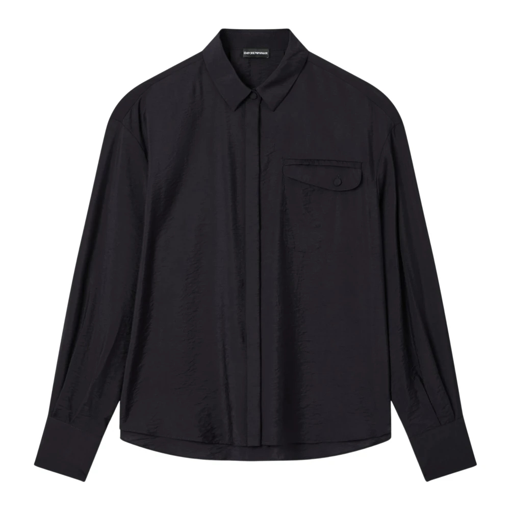 Emporio Armani Damen Schwarz - Bluse Im Hemd-Stil - Blouses & Shirts - K - M
